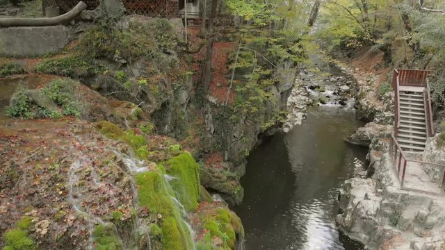 Beautiful unique Bigar Waterfall in Romania