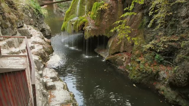 Beautiful unique Bigar Waterfall in Romania