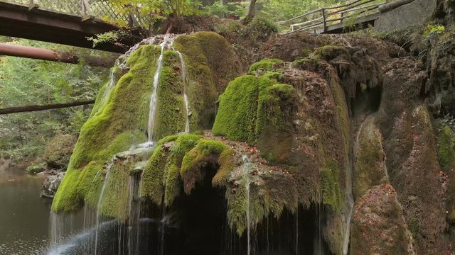 Beautiful unique Bigar Waterfall in Romania