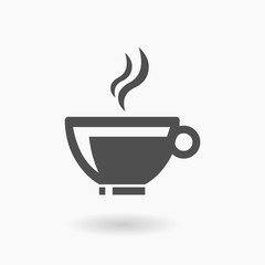 Coffee Cup Icon Illustration silhouette.