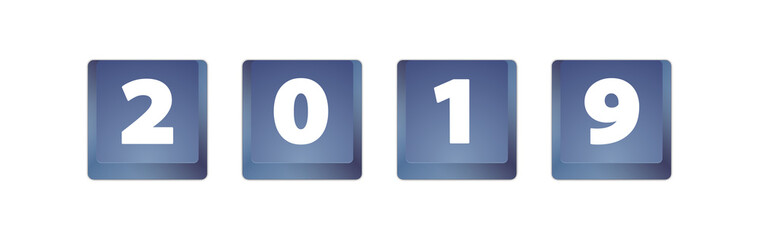 2018 blaue Tastatur - Neujahr neues Jahr