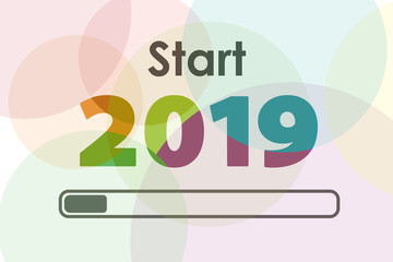 Start loading Bar 2019 New Year colorful