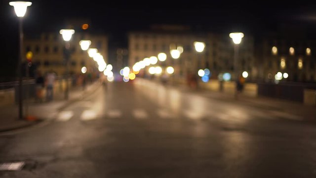 Blurred background plate of street light intersection in Europe