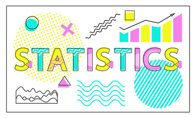 Statistics Card with Charts and Graphs Collection