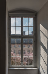 Fototapeta na wymiar The window in convent Corvey Hoexter, Germany