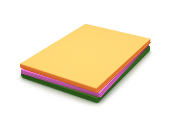 стек цветной бумаги. 3d иллюстрации