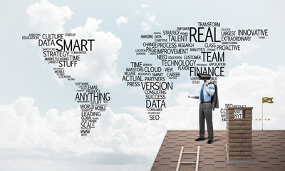 Concept of home security and privacy protection with camera head