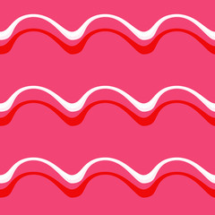 Seamless pattern background with multi-colored wavy lines.