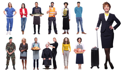 Group of people with different professions