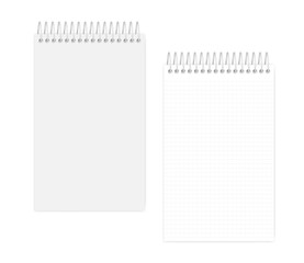 Spiral wire bound junior legal size grid lined diary, mock up