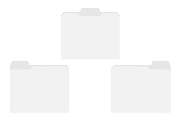 Letter size blank file folders with assorted position cut tabs template