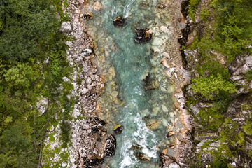 The tare river canyon seen from above in Montenegro.