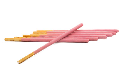 chocolate covered sticks isolated