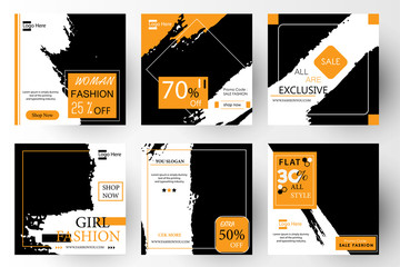 Modern promotion square web banner for social media mobile apps. Elegant sale and discount promo backgrounds fo digital marketing. Email ad newsletter layouts. Summber Sale. Templates