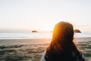Australia, Cape Hillsborough Sunrise Woman