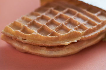 A close up of Hong Kong-style grid cake, a popular street snack in Hong Kong