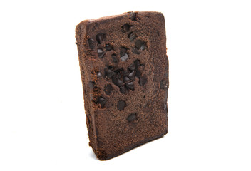 american chocolate cake brownie isolated