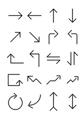 Arrow sign icon set, vector illustration. Arrow shapes