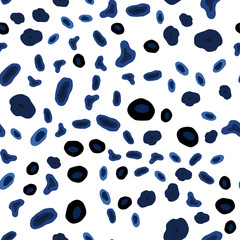 Dark BLUE vector seamless layout with circle shapes.