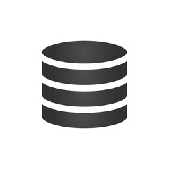 Database icon, vector illustration isolated on white background.