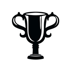 golden trophy cup isolated on white