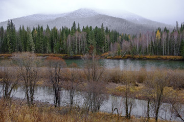 Snow in the mountains