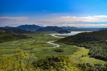 Fototapeta premium Landscape of the Crnojevica river in Montenegro.