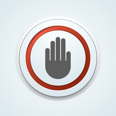 Obraz premium Stop block button illustration
