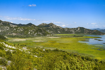 Landscape of the Crnojevica river in Montenegro.