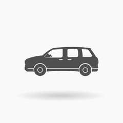 Car Vehicle Icon Illustration silhouette.