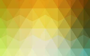 Obraz premium Light Green, Yellow vector abstract polygonal template.