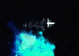 Deep Space Vessel 3d-Rendering