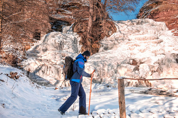 Man enjoying the winter landscape