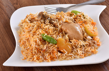 Chicken Hyderbadi Biryani, A most delicious food in Pakistan and India