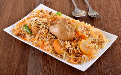 Chicken Hyderbadi Biryani, A most delicious food in Pakistan and India
