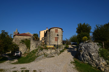 Fototapeta premium Hum (Colmo; Cholm) is a medieval town in the central part of Istria, Croatia. Hum is listed as the smallest town in the world by Guinness World Records.