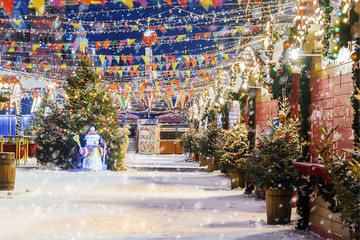Christmas in Moscow. Festive Fair on Red Square