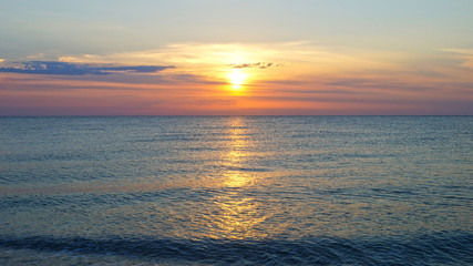 sunrise above the sea