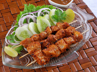 Fish Tikka Boti, Spicy Barbecued Fish Meat on Skewers