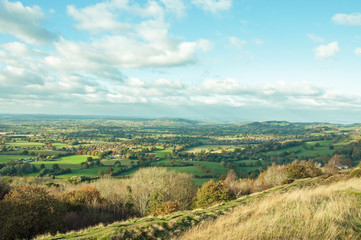 Malvern hills scenery in the autumn of the United Kingdom.