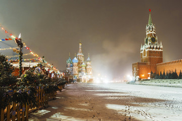 Fototapeta premium Christmas in Moscow. Red Square in Moscow