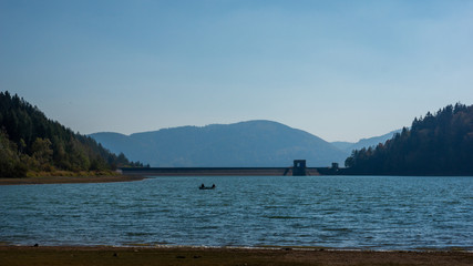 Bukowskie lake in Lubawka in Sudety, Silesia, Poland