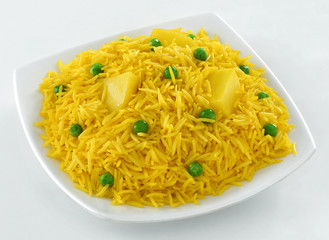 Matar Pulao, Green Peas cooked with Basmati Rice
