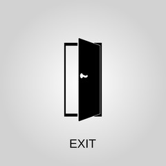 Exit icon. Exit symbol. Flat design. Stock - Vector illustration