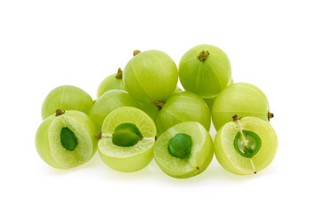 Indian gooseberry isolated on white background