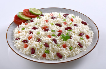 Delicious Rajma cooked with basmati rice