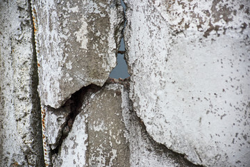 Cracks in old reinforced wall