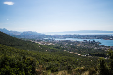 Fototapeta na wymiar Kozjak mountains in Croatia ( panorama of Split)