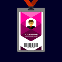 Identity card design template.
