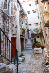 Old tenement on the streets of Trogir in Croatia ( ulice Trogiru w Chorwacji) © Emilia